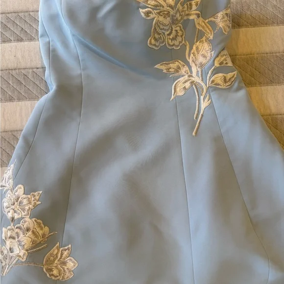 Sachin + Babi Light Blue Strapless Mini Dress (hemmed to fit size small) - Picture 6 of 9